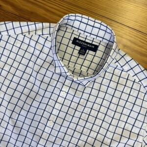 Mizzen Main Leeward Shirt Men's XL Plaid Check Classic Fit No Tuck Long Sleeve